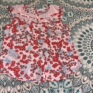 Juniors' Candie's® Print Lace Inset Top floral